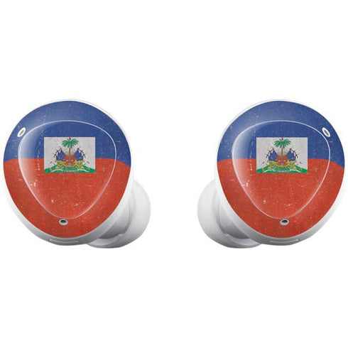 Haitian Flag Distressed Galaxy Buds Plus Skin